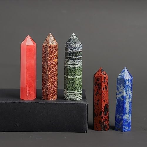 KatLin Green Zebra Stone Crystal Wand Home Decor Reiki Ornament
