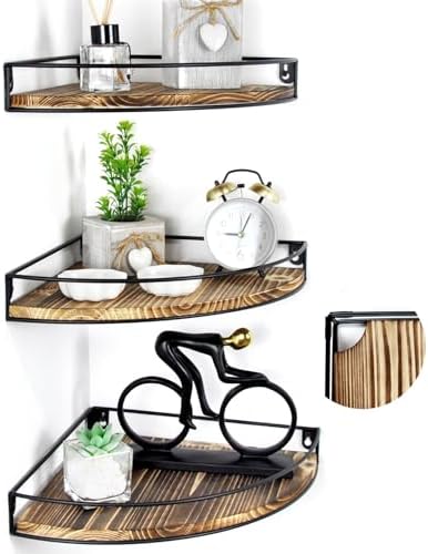 Oxendon Corner Floating Shelves Set of 3 Dark Brown