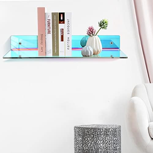 Iridescent Floating Acrylic Shelves 4 Pieces