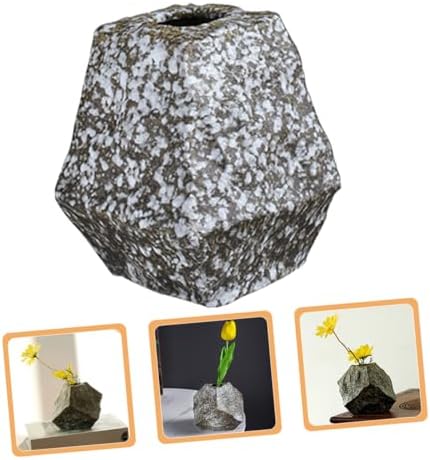 PRETYZOOM Modern Ceramic Vase with Abstract Rock Pattern