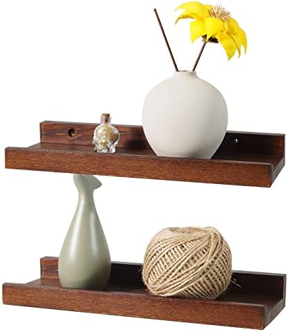 Recogwood 12 Inch Floating Shelves Set of 2 Rustic Wood Design