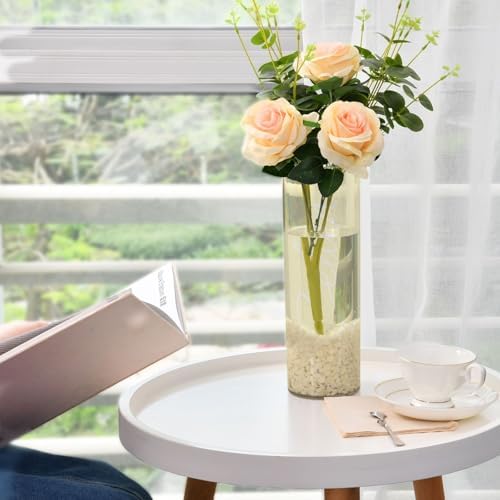 Custom Light Yellow Vase for Centerpieces and Bookshelf Decor