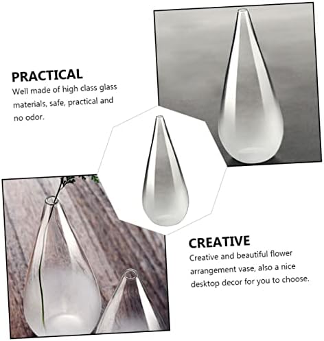 Cabilock Frosted Glass Dried Flower Vase Decor