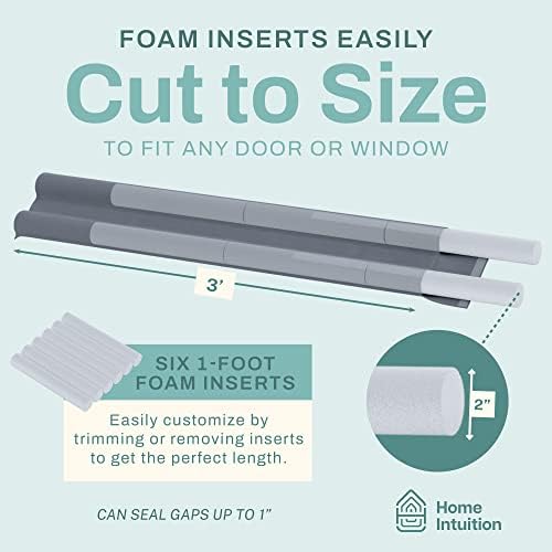 Home Intuition 36 Inch Twin Door Draft Stopper