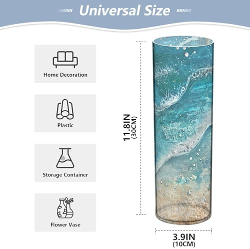 Blue Beach Starfish Plastic Flower Vase 118 x 39 Inch