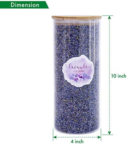 8 Cups Lavender in Large Glass Bottle Highland Dried Lavender Buds