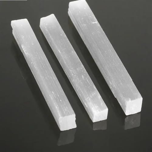 AtkitS Natural Quartz Crystal Selenite Stick Wand White Gypsum Column Healing