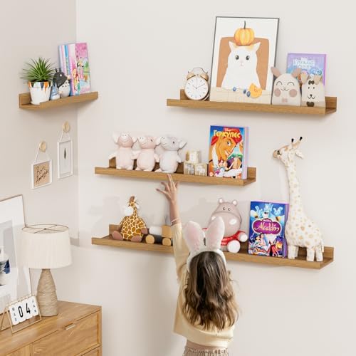 Floating Shelves Set of 6 24 Inch Wall Mounted Display