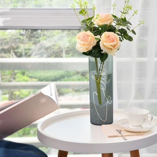 J JOYSAY Custom Grey Gradient Vase for Centerpieces