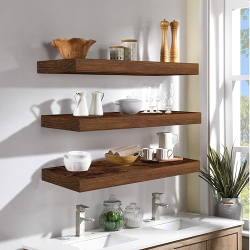 AT-VALY Floating Shelves Set of 3 156IN Wall Decor
