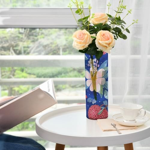 Cute Lychee Fruit Royal Blue Plastic Flower Vase 118 x 39 Inch