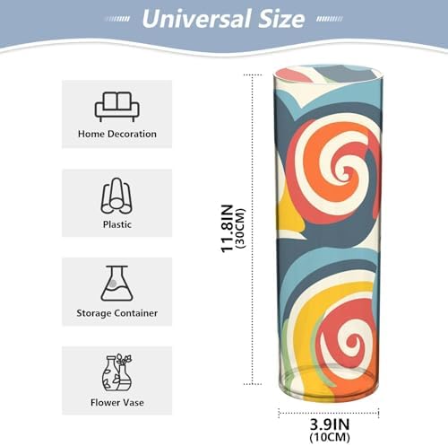 Abstract Colorful Spiral Plastic Candle Holder