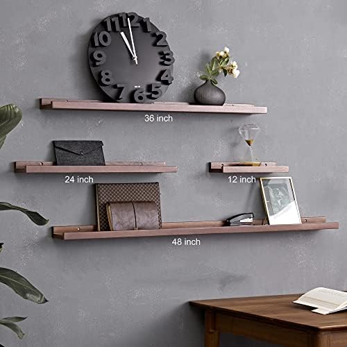 Recogwood 12 Inch Floating Shelves Set of 2 Rustic Wood Design