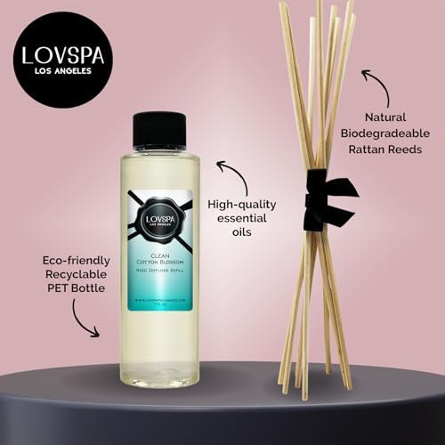 LOVSPA Clean Cotton Blossom Reed Diffuser Oil Refill