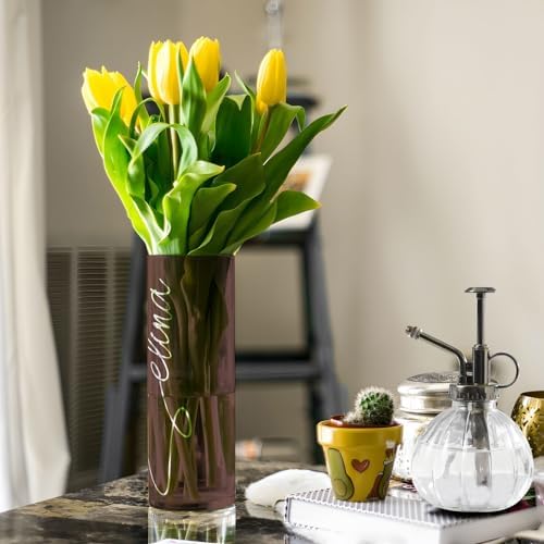 Custom Brown Red Vase for Centerpieces and Decor