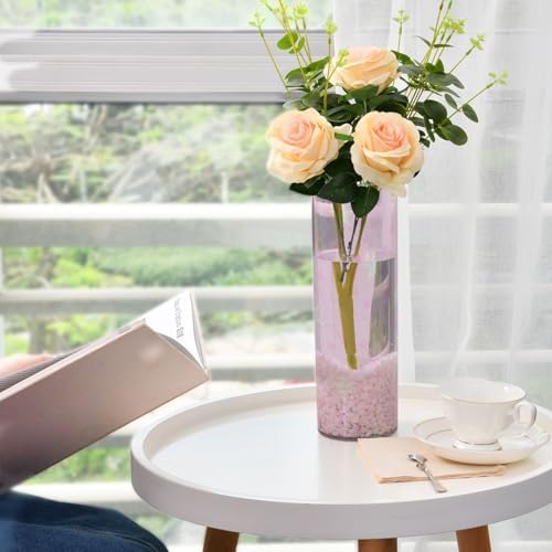 Different Stars Baby Peach White Plastic Hurricane Vase 118 x 39 Inch