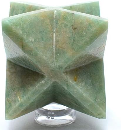 24 Inch Green Amazonite Star with Clear Quartz Cabochon