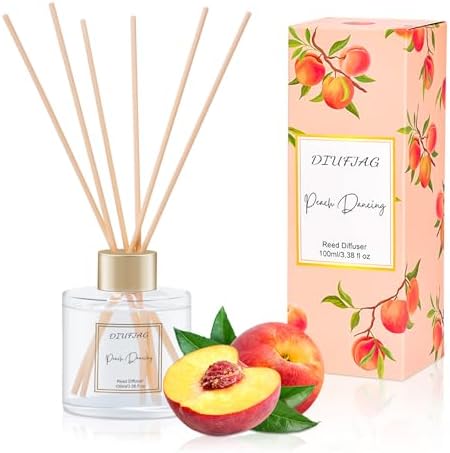 100ml Peach Scent Diffuser with 6 Fiber Sticks