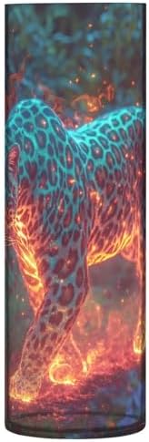 Turquoise Flash Leopard Plastic Vase 118 x 39 Inch