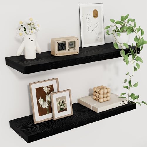 Fun Memories Floating Shelves Set of 2 Black