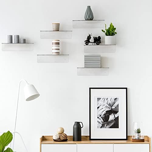 Clear Acrylic Floating Shelves 9 Inch Set of 4 No Drill Wall Shelves