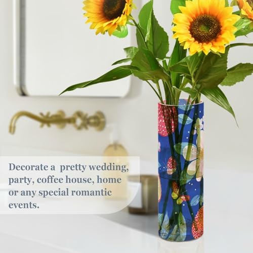 Cute Lychee Fruit Royal Blue Plastic Flower Vase 118 x 39 Inch