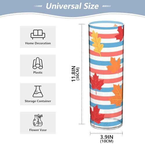 Autumn Maple Leaf Plastic Flower Vase 118 x 39 Inch