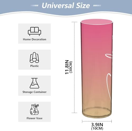 Custom Pink Wheat Gradient Vase for Centerpieces