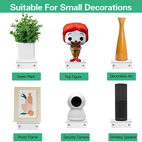 Juexica Small Acrylic Floating Wall Shelves for Home Decor