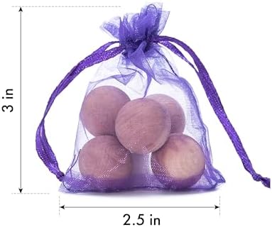240 Pcs Cedar Balls with Satin Bags for Home Fragrance