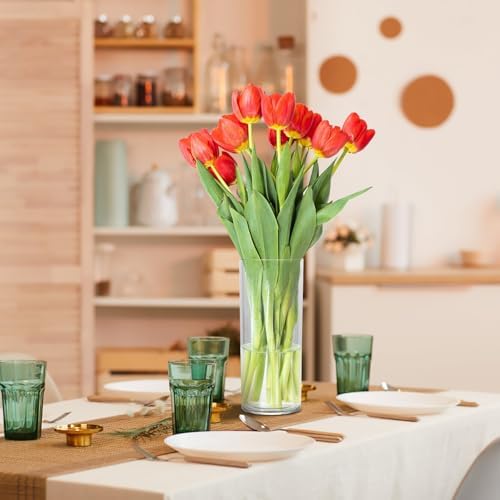 Suream Acrylic Hurricane Vases 3 Pack 98 Inch Tall Floating Candle Holder