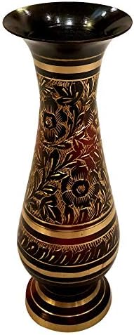 AKANKSHA ARTS 8 Inch Brass Decor Vase