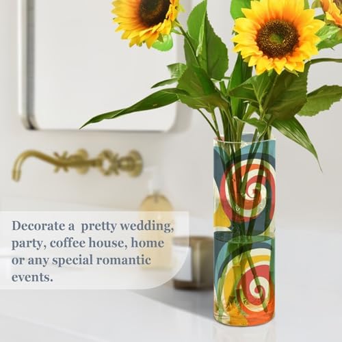Abstract Colorful Spiral Plastic Candle Holder