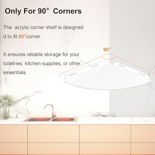 NUTNAPH Acrylic Corner Shower Shelves 2 Pack