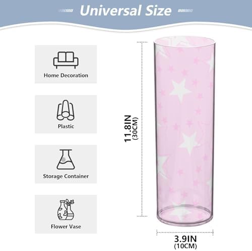 Different Stars Baby Peach White Plastic Hurricane Vase 118 x 39 Inch