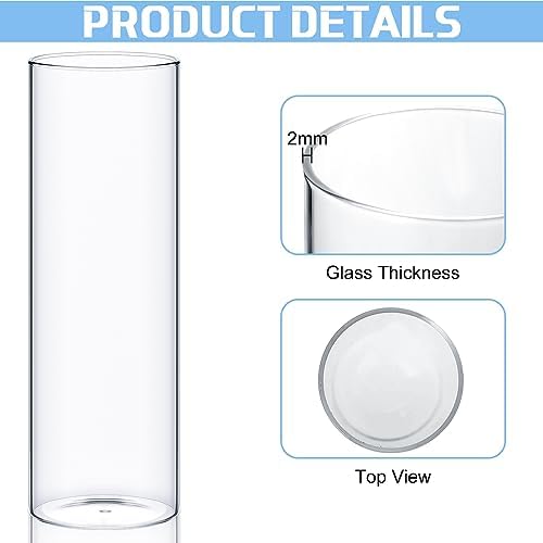 Sawysine 30 Pcs Clear Glass Cylinder Vases Centerpieces