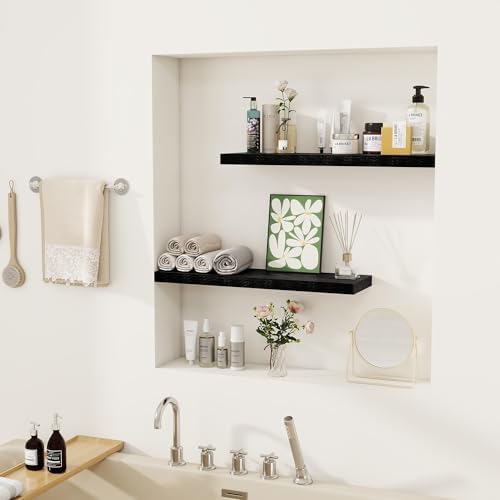 Fun Memories Floating Shelves Set of 2 Black