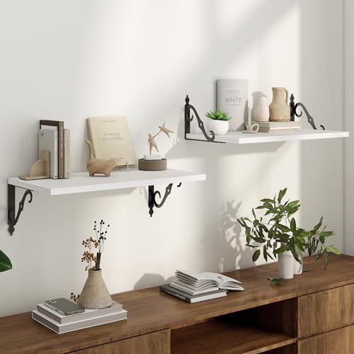 Fun Memories Floating Shelves Set of 2 24 Inch White