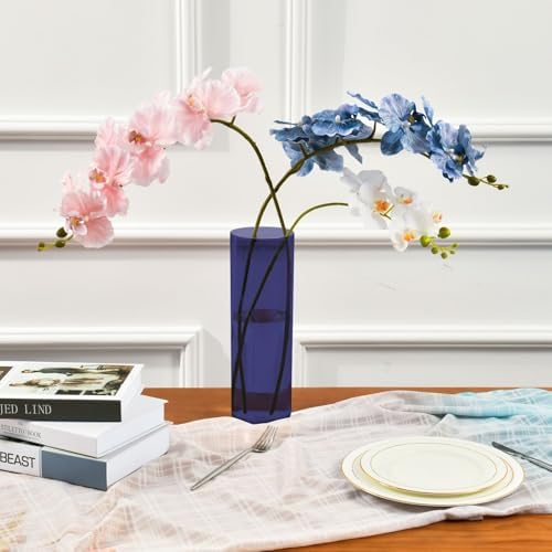 Midnight Blue Plastic Hurricane Candle Holder 118x39 Inch
