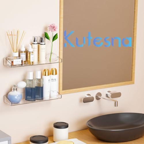 Kutesna 6 Pack Acrylic Floating Shelves for Wall