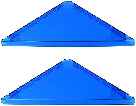 Evron Blue Acrylic Corner Wall Shelf Set of 2