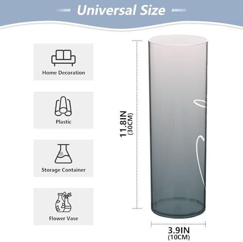 Custom Grey Gradient Vase for Centerpieces