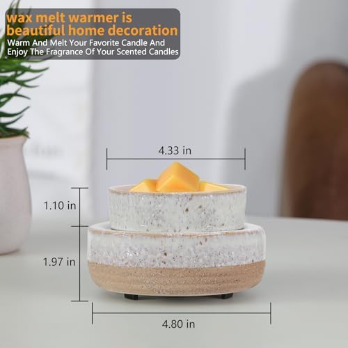 Cerinpinpin 3-in-1 Wax Melter Electric Ceramic Candle Holder