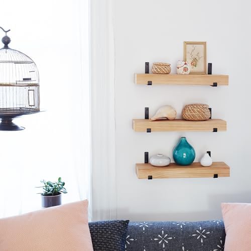 Autumn Alley 3-Tier Floating Wood Shelves for Wall