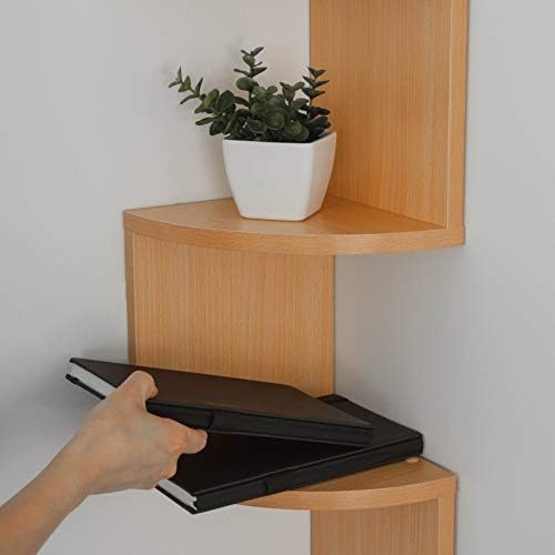 Danya B Large Rustic 5-Tier Corner Wall Shelving Unit