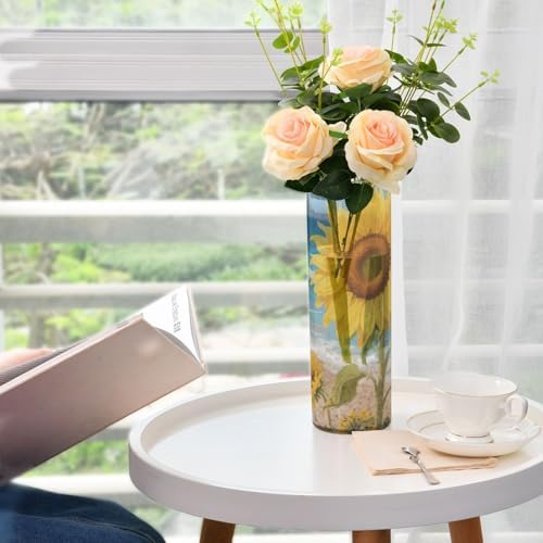 Sunflowers by The Sea Plastic Cylinder Vase 118 Inch Tall