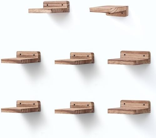 NIUBEST Small Floating Shelf 4x4 Inch Wall Ledge Set of 8