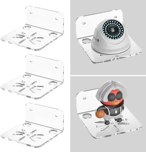 Clear Acrylic Wall Shelf 3 Pack for Security Cameras and Monitors
