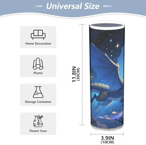 Cartoon Blue Dragon Decorative Vase 118x39 Inch