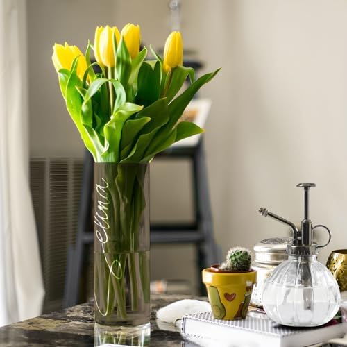 J JOYSAY Custom Ash Brown Vase for Centerpieces